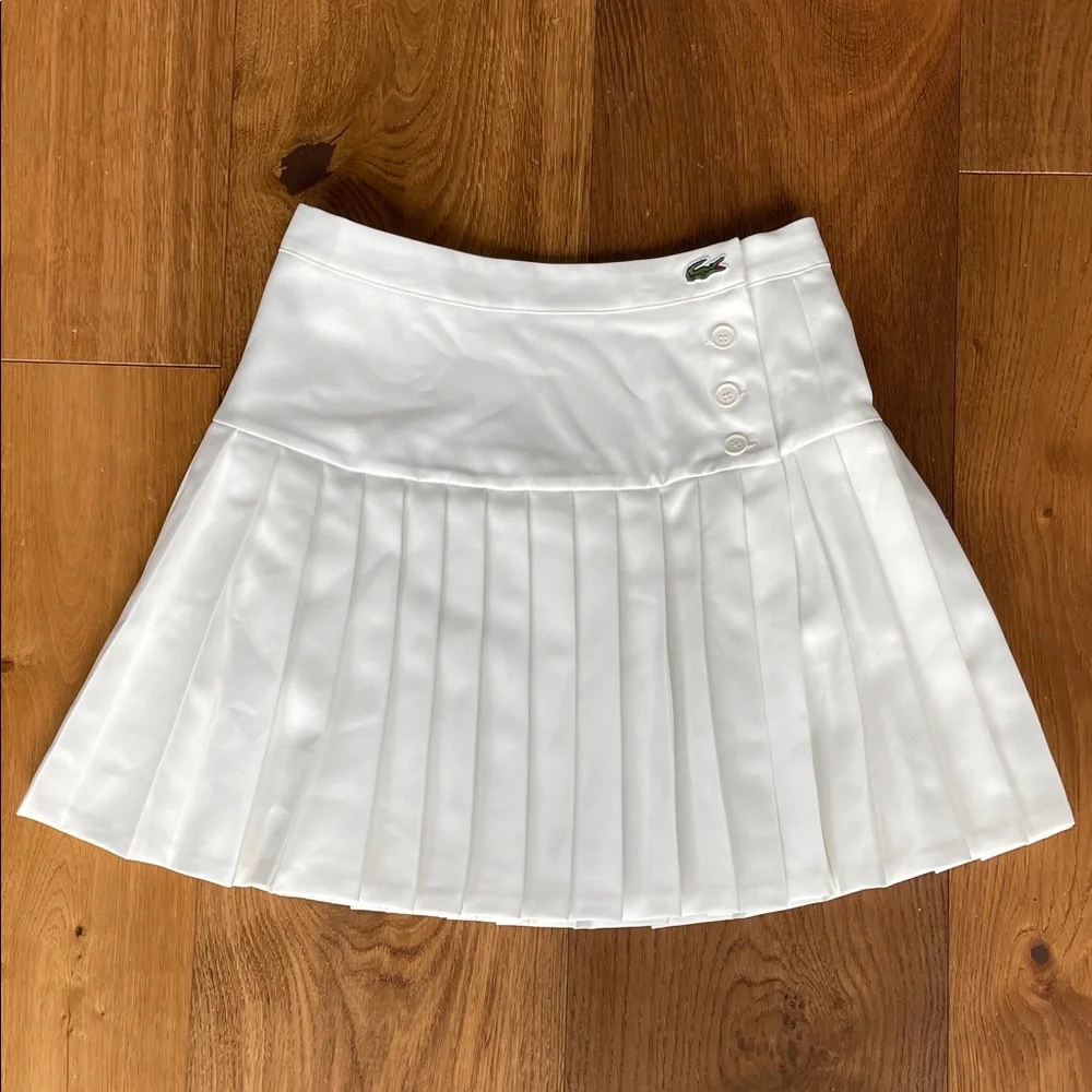 Lacoste Women's White Buttoned Tennis Skirt - Picture 1 of 6